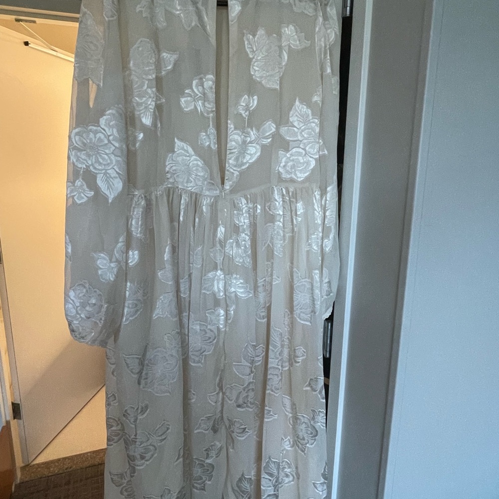Sister Jane Dandelion Midi Dress - Elegant Cream Floral Women's Skirt - Picture 6 of 6